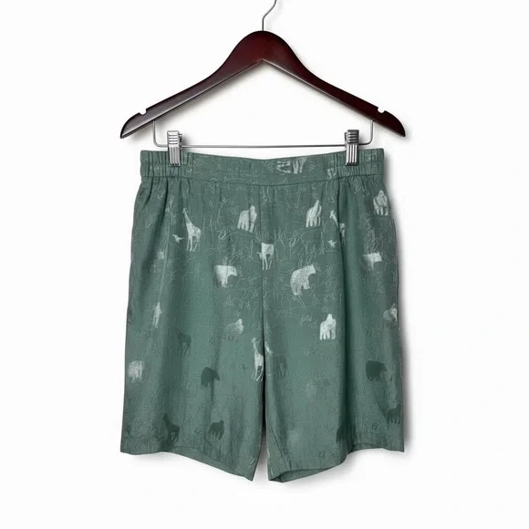 Le Coq Sportif Teal Animal Print Shorts M‎ - Picture 3 of 7